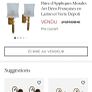 Antique French 20th century brass and 6 opaline glass Chandelier, plus two wall lights, 1970s Image 10