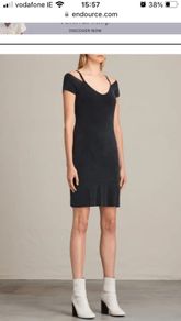 Allsaints black Dress. Size M 10-12 .
