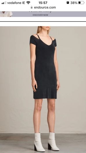 Allsaints black Dress. Size M 10-12 .
