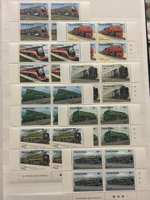 Stamp lot TANZANIA trains