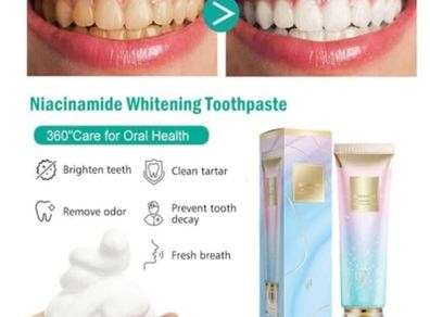2 x Nicotinamide Dazzle White Toothpaste Postage Included