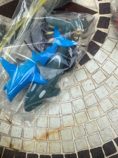 bag of toys and figures