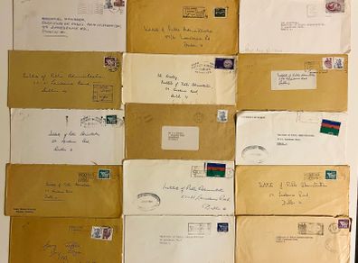Old Irish envelopes with stamps bundle A