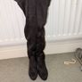 Over the Knee Heeled Boots with LaceUp Detail. Size 37 Image 3