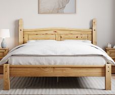 Solid Wood Low Foot Bed Frame Double