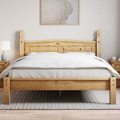 Solid Wood Low Foot Bed Frame Double