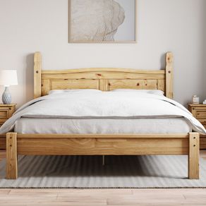 Solid Wood Low Foot Bed Frame Double