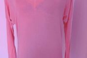 Salmon Italian V-neck long line top, see back  size UK14 EU42 Postage included