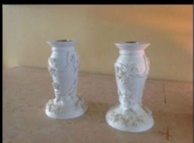 Cherub & Roses candlestick Set