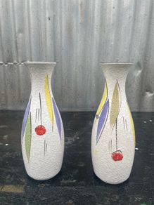 A beautiful matching pair on BAY keramic vases c1960