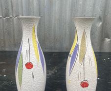A beautiful matching pair on BAY keramic vases c1960