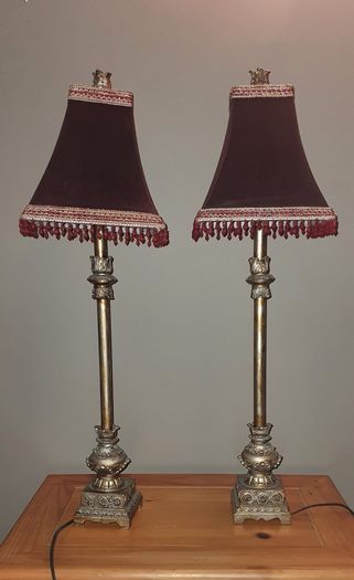 2 Mid Century Standard Lamps