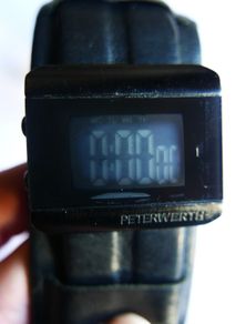 Vintage Mens Peter Werth Digital Watch Leather Strap
