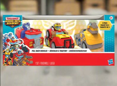Transformers Rescue Bots Academy Pull Back Vehicles 3 Pack