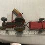 Dinky / Meccano 300/321/322, tractor (sold 30/6/24), spreader and harrow. See advert text for prices. Image 7
