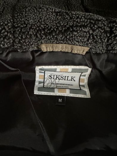 SikSilk Beige Puffer Jacket with Fur Hood