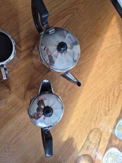 Vintage Elkington & Co Monarchy plate Art Deco Coffee pot, tea pot sugar bowl and jug