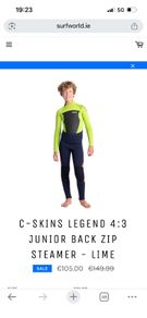 c skins wetsuit kids