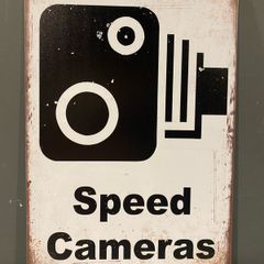 Speed cameras Tin Metal Sign