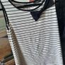Ivory & Black Stripe Sleeveless Top , UK 16 (Fits 18) Image 4