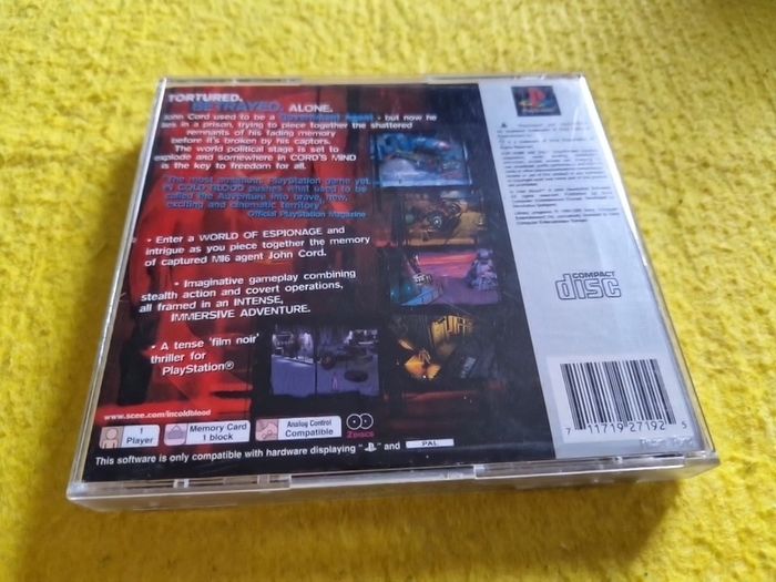 In cold blood PlayStation1 Ps1 PlayStation2 Ps2 games Original