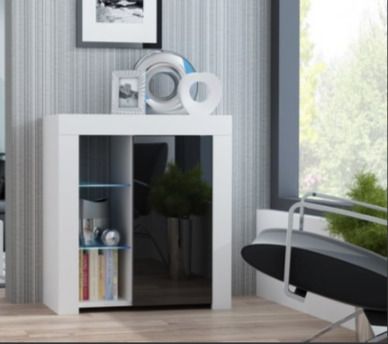Modern Sideboard with LED lights LED Console Cabinet Living Room High Gloss Sideboard
