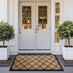 Outdoor Mats for Front Door,80x120cm Heavy Duty Front Door Mat Outside Non Slip Washable,Entrance Door Mats,Waterproof Rubber Back Door Mat