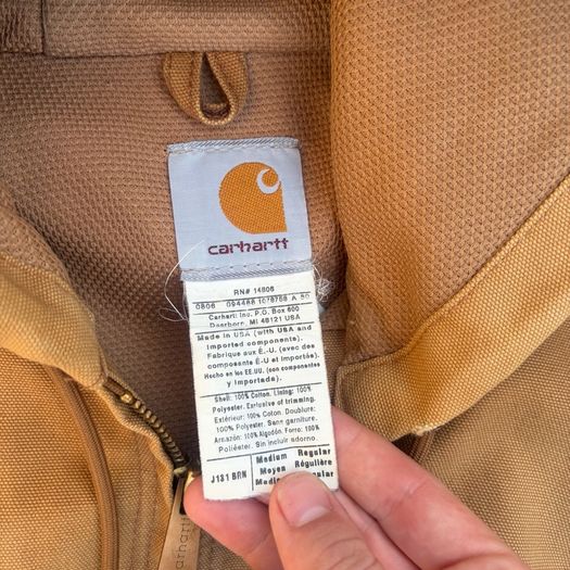 Old Carhartt workwear jacket mens Large