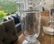 Tall glass vase