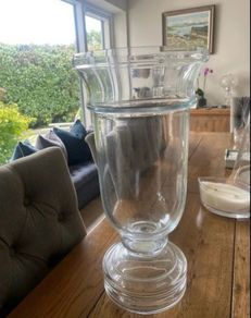 Tall glass vase