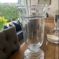 Tall glass vase