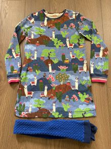 Oilily lama dress and tights age 10 excellent condition!