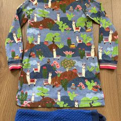 Oilily lama dress and tights age 10 excellent condition!