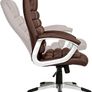 Executive Office Chair Swivel Chair With Padded Armrests Brown Nationwide Delivery Image 5