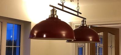 Double Red Light Kitchen Pendant