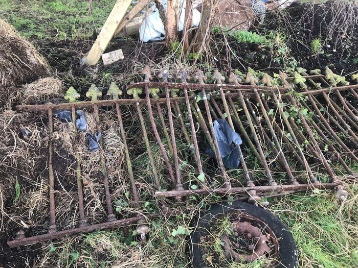 Iron antique railings fencing