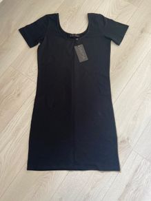 BNWT Savida Black Scoop Neck Mini Dress Size 12