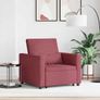 Single Sofa Bed Reclining Wine red 90 x 165 x 87 cm Fabric Image 2