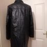 Vera Pelle real. Leather long black jacket, Image 3