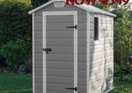 4 ft. W x 6 ft. D Apex Outdoor Garden Shed (FREE SHIPPING)