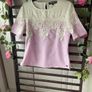 short sleeve pink & white top uk size 8 rant & rave brand Image 4
