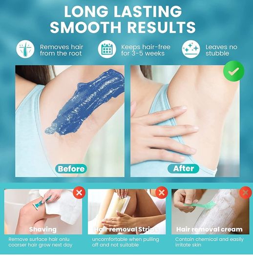 Brand New Hair Removal Wax Heater Wax Hair Removal Kit With 30 spatulas.