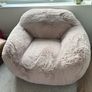 Pink fur snug chair Image 4