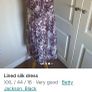 Betty Jackson Black lined silk dress - lilac- size 16 Image 3