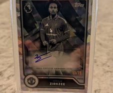 Joshua Zirkzee Man Utd Topps Premier League 26/27 /75 auto