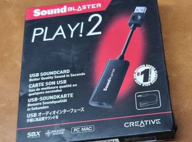 Creative Sound Blaster Play 2 USB Audio Interface Microphone Headphones SB1620