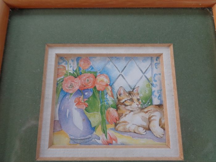 Mini Pat Howell Framed Cat Picture for Sale