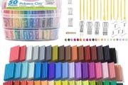 Shuttle Art 50 Colours Soft Oven Bake Modeling Clay Kit, 19 Sculpting Clay Tools and 10 Kinds of Accessories, Non-Stick, Non-Toxic, Ideal DIY Gift for Kids (FREE POSTAGE)