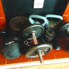 Various weight lifting equipment