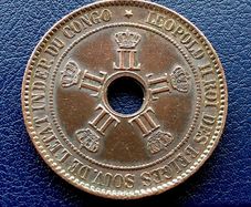 1894 Belgian Congo 10 Centimes